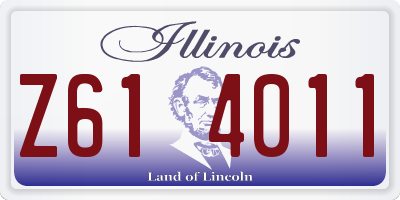 IL license plate Z614011