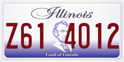 IL license plate Z614012