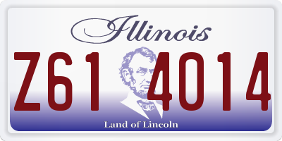 IL license plate Z614014
