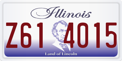 IL license plate Z614015