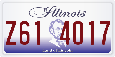 IL license plate Z614017