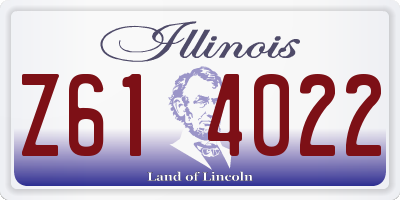 IL license plate Z614022