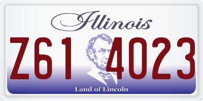 IL license plate Z614023