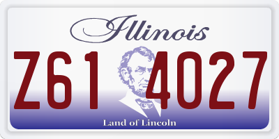 IL license plate Z614027