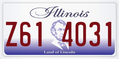 IL license plate Z614031