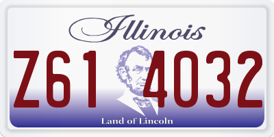 IL license plate Z614032