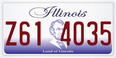 IL license plate Z614035