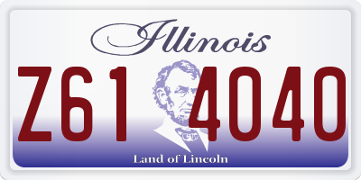 IL license plate Z614040
