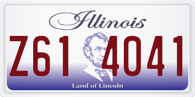 IL license plate Z614041