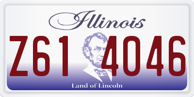 IL license plate Z614046