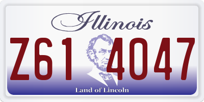 IL license plate Z614047