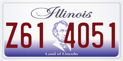 IL license plate Z614051