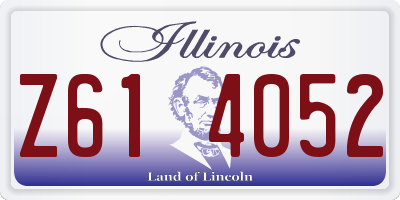 IL license plate Z614052
