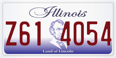 IL license plate Z614054