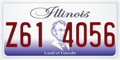 IL license plate Z614056