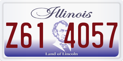 IL license plate Z614057