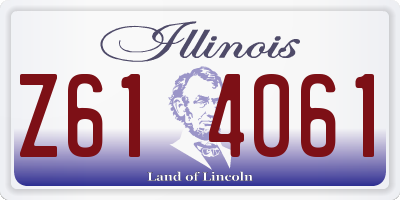 IL license plate Z614061