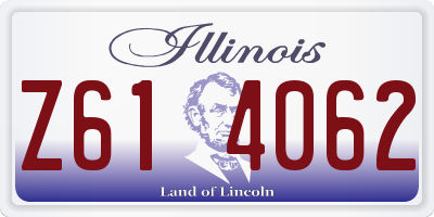 IL license plate Z614062