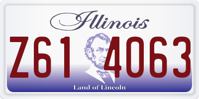 IL license plate Z614063