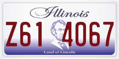 IL license plate Z614067