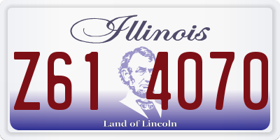 IL license plate Z614070