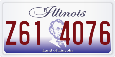 IL license plate Z614076