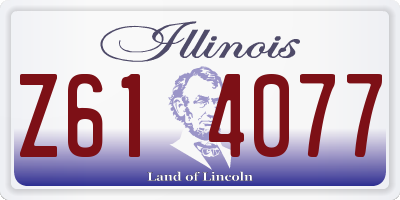 IL license plate Z614077