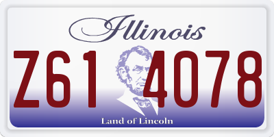 IL license plate Z614078