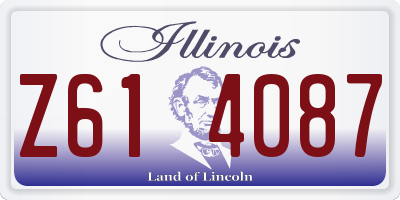 IL license plate Z614087