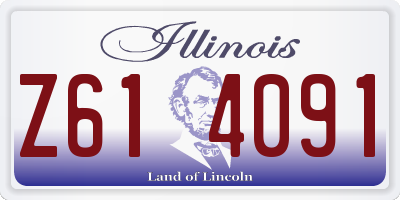 IL license plate Z614091