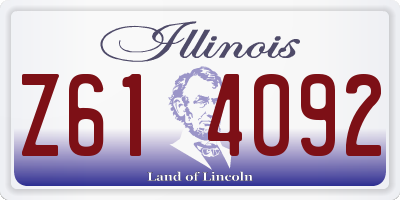 IL license plate Z614092