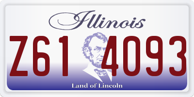 IL license plate Z614093