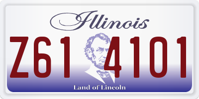 IL license plate Z614101