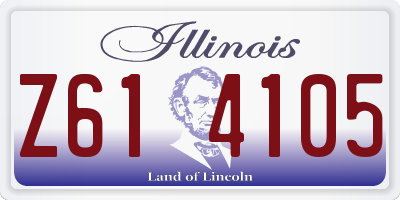 IL license plate Z614105