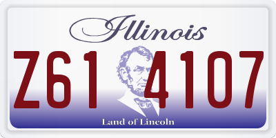 IL license plate Z614107