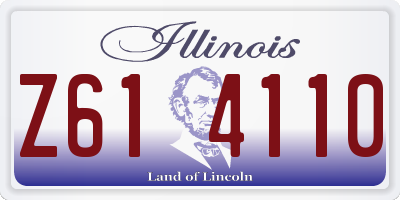 IL license plate Z614110