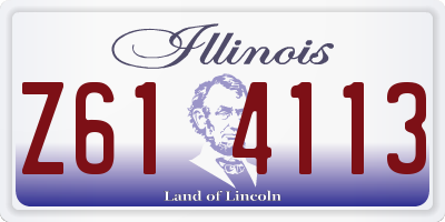 IL license plate Z614113