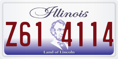 IL license plate Z614114