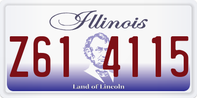 IL license plate Z614115