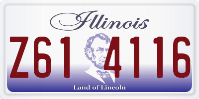 IL license plate Z614116
