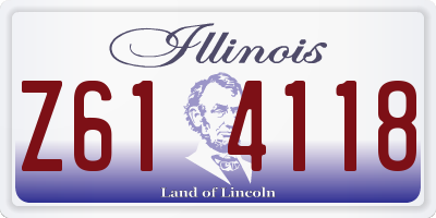 IL license plate Z614118