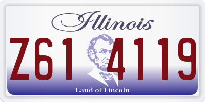 IL license plate Z614119