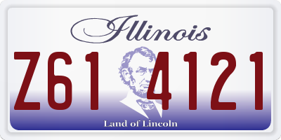 IL license plate Z614121