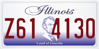 IL license plate Z614130