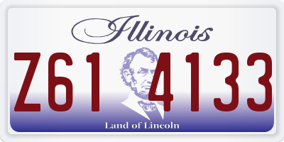 IL license plate Z614133