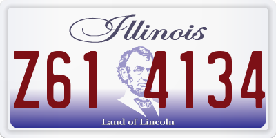 IL license plate Z614134