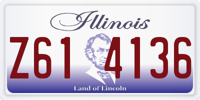 IL license plate Z614136