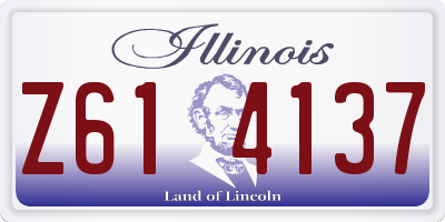 IL license plate Z614137
