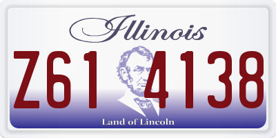 IL license plate Z614138