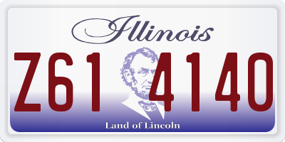 IL license plate Z614140